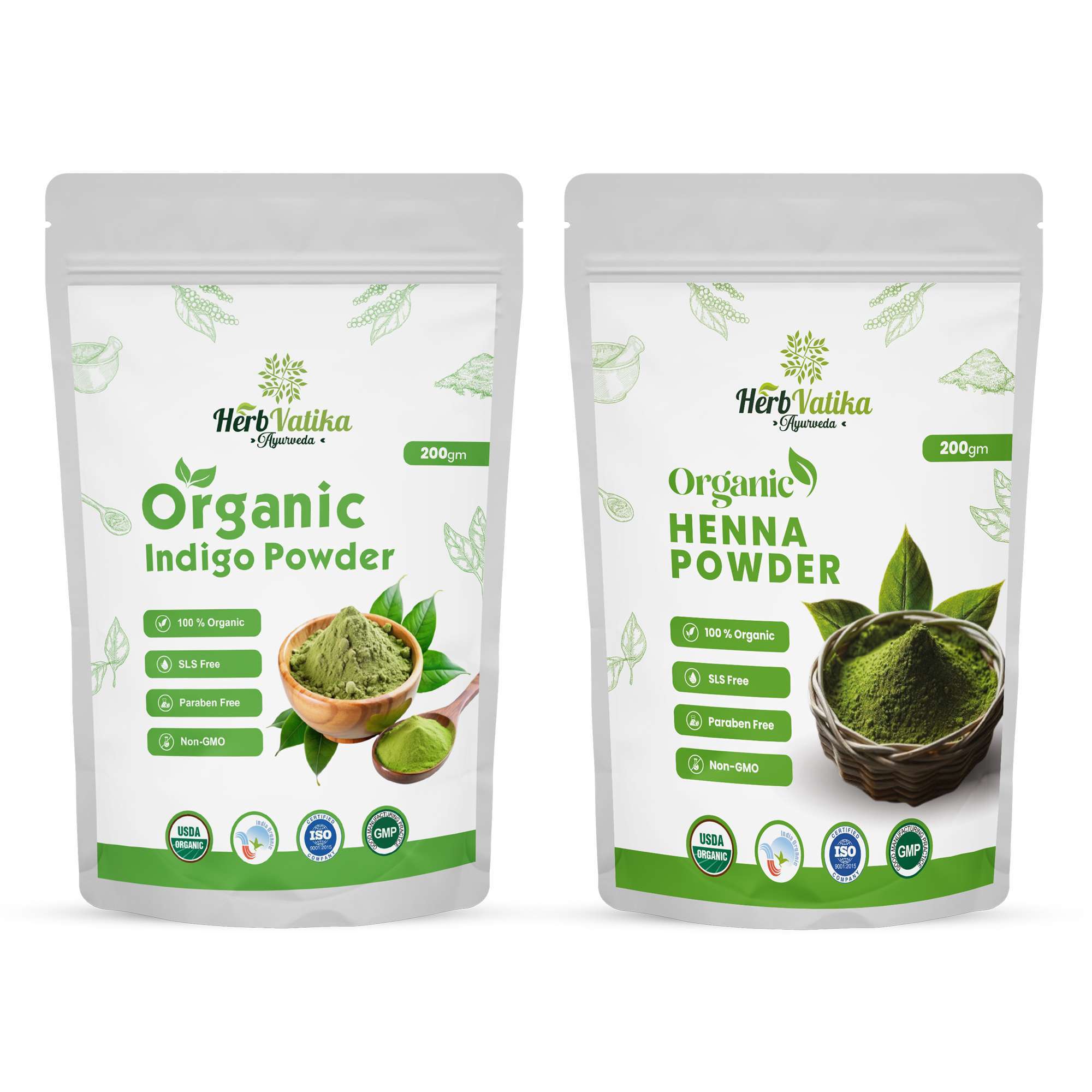Henna Powder & Indigo Powder Combo – Herb Vatika Ayurveda