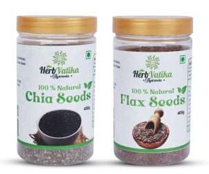 Chia Seeds & Flax Seeds Combo - Herb Vatika Ayurveda